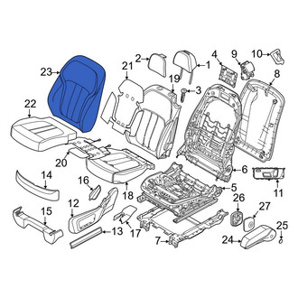 BMW OE - Center Left Seat Back Cushion Cover