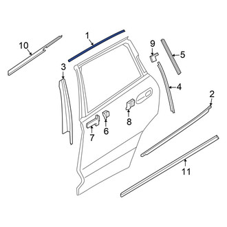 BMW OE - Rear Left Door Reveal Molding