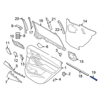 BMW OE - Rear Left Door Trim Molding
