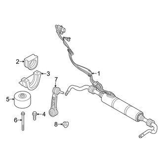 BMW OE - Rear Suspension - Stabilizer Bar & Components (With Active Stabilizer), (M50i / xDrive40i / xDrive50i)