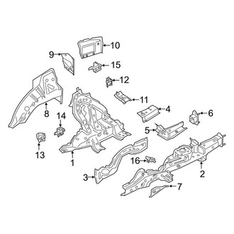 BMW OE - Rear Body & Floor - Wheelhouse & Side Rails