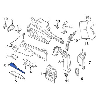 BMW OE - Rear Right Forward Interior Quarter Panel Trim Panel Insert