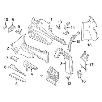 BMW OE - Rear Body & Floor - Interior Trim (Right Side, Side Trim)