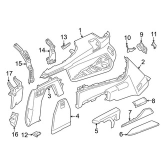 BMW OE - Rear Body & Floor - Interior Trim (Left Side, Side Trim)