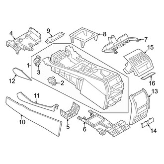BMW OE - Center Console (Console Body & Lower Trim), (Label)