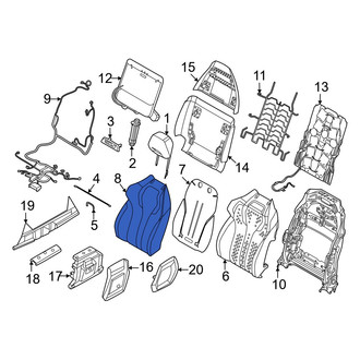 BMW OE - Front Right Seat Back Cushion Cover