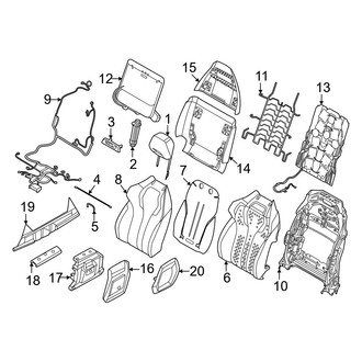 BMW OE - Seats & Tracks - Driver Seat Components (Seat Back)