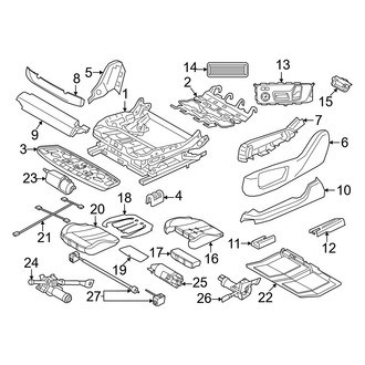 BMW OE - Seats & Tracks - Passenger Seat Components (Seat Cushion Components), (Label)