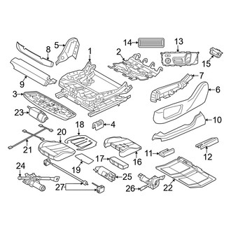 BMW OE - Seats & Tracks - Driver Seat Components (Seat Cushion Components), (Label)