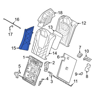 BMW OE - Rear Right Seat Back Bolster Assembly