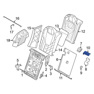 BMW OE - Rear Center Left Folding Seat Latch Release Handle Bezel