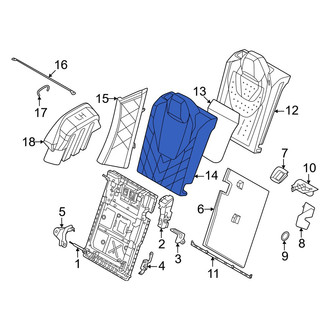 BMW OE - Rear Left Seat Back Cushion Cover