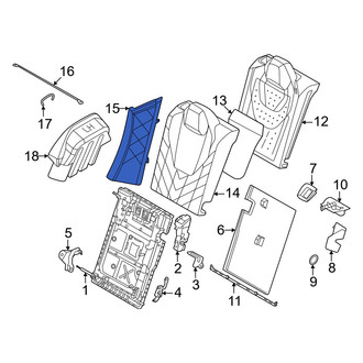 BMW OE - Rear Left Seat Back Bolster Assembly