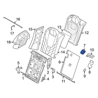 BMW OE - Rear Left Outer Folding Seat Latch Release Handle Bezel