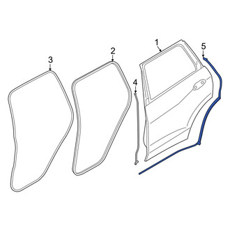 BMW OE - Rear Lower Outer Door Seal
