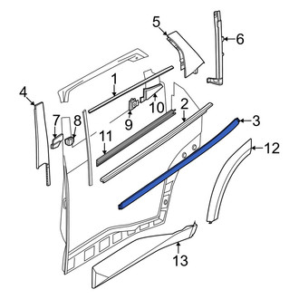 BMW OE - Rear Left Upper Door Molding