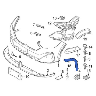 BMW OE - Front Left Grille Molding