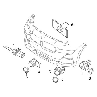 BMW OE - Front Bumper & Grille - Electrical Components (W/O M Type), (xDrive28i)