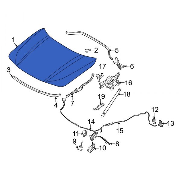 BMW OE 41007484213 - Front Hood Panel