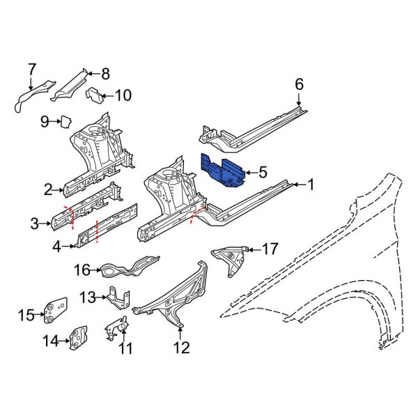 Floor Side Rail Reinforcement