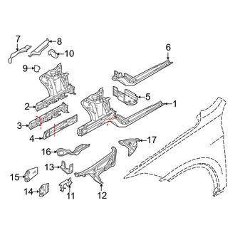 BMW OE - Fender - Structural Components & Rails