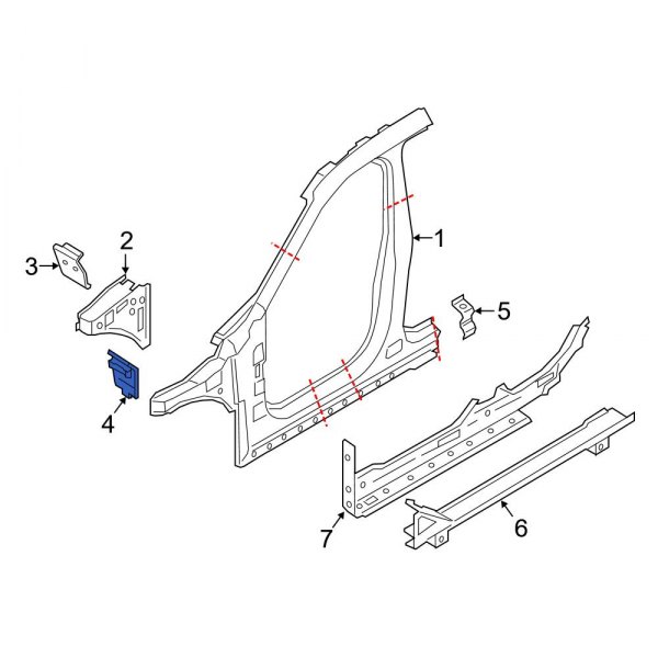 Body A-Pillar Baffle Plate