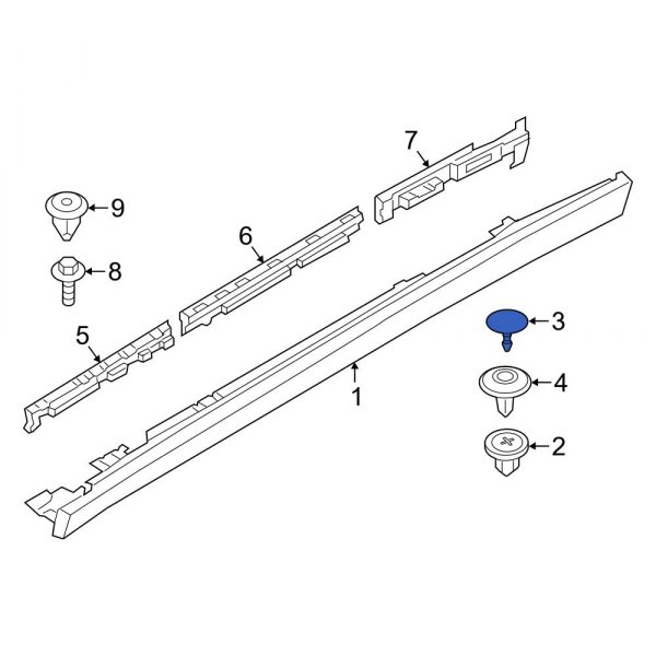 Rocker Panel Molding Clip