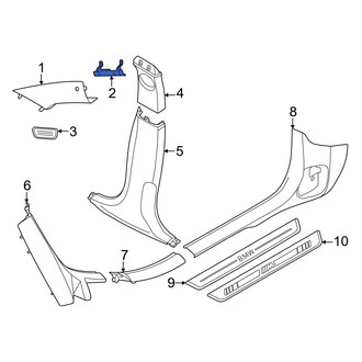 BMW OE - Left Body A-Pillar Trim Panel Insert
