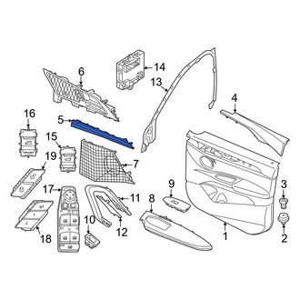 BMW OE - Front Right Upper Door Trim Molding
