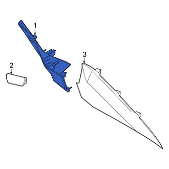 BMW OE - Rear Left Lower Body C-Pillar Trim Panel