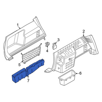 BMW OE - Rear Right Interior Quarter Panel Trim Panel Storage Compartment Bracket