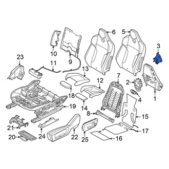 BMW OE - Right Headrest Bracket