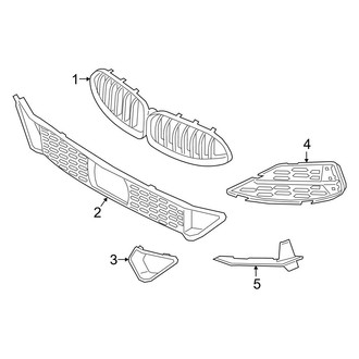 BMW OE - Front Bumper - Grille & Components (With M Type), (Base)