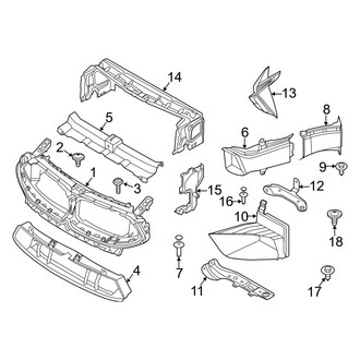 BMW OE - Radiator Support (Duct & Guides)
