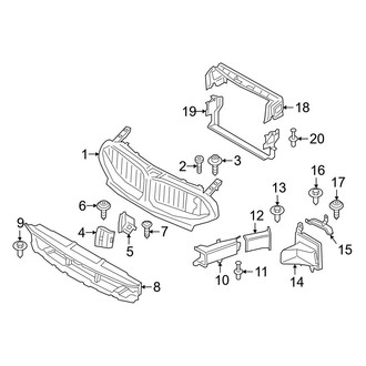 BMW OE - Radiator Support (Duct & Guides), (Base)