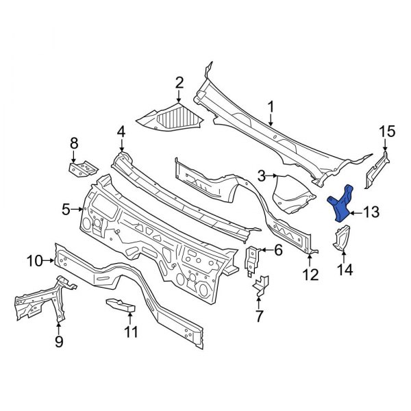 Cowl Panel Drain Hose