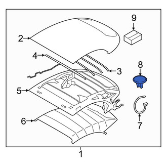 BMW OE - Convertible Top Cable Clip