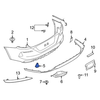BMW OE - Rear Left Upper Bumper Cover Spacer Panel