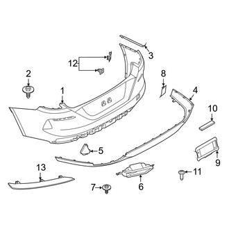 BMW OE - Rear Bumper - Bumper & Components (W/O M Type Bumper Cover & Trim)