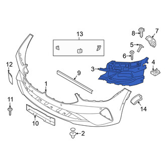 BMW OE - Front Right Upper Bumper Cover Support Rail