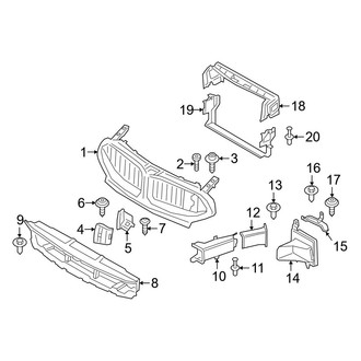 BMW OE - Radiator Support (Duct & Guides)