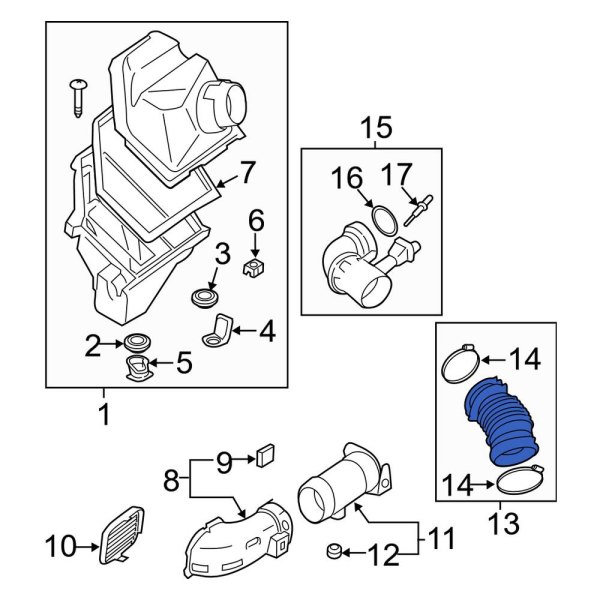 Engine Air Intake Hose