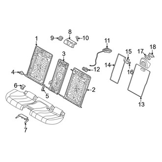 BMW OE - Seats & Tracks - Rear Seat Components (Frames & Trim)