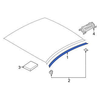 BMW OE - Left Roof Drip Molding