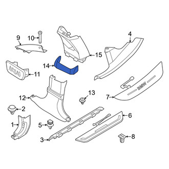 BMW OE - Right Lower Door Pillar Post Trim Set
