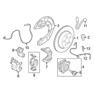 BMW OE - Rear Suspension - Brake Components (W/O Drilled Rotors)
