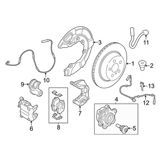 BMW OE - Rear Suspension - Brake Components (With Drilled Rotors)