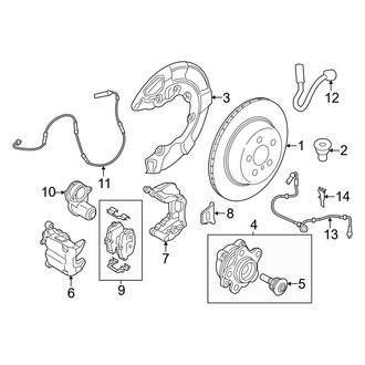 BMW OE - Rear Suspension - Brake Components (With Drilled Rotors)