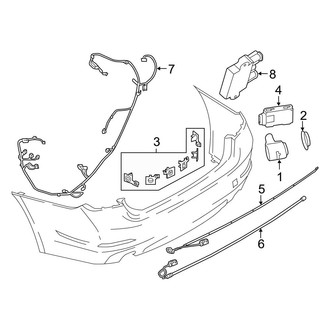 BMW OE - Rear Bumper - Electrical Components (W/O M Type)