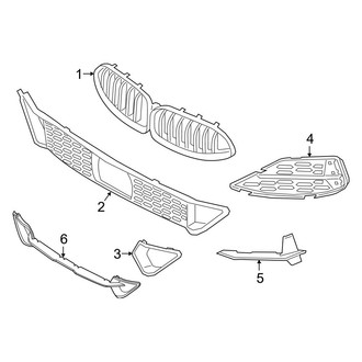 BMW OE - Front Bumper & Grille - Grille & Components (With M Type)